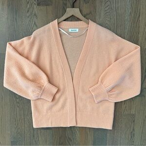 NAADAM Coastal Cashmere Puff Sleeve Open Cardigan Desert Pink Size Size XS